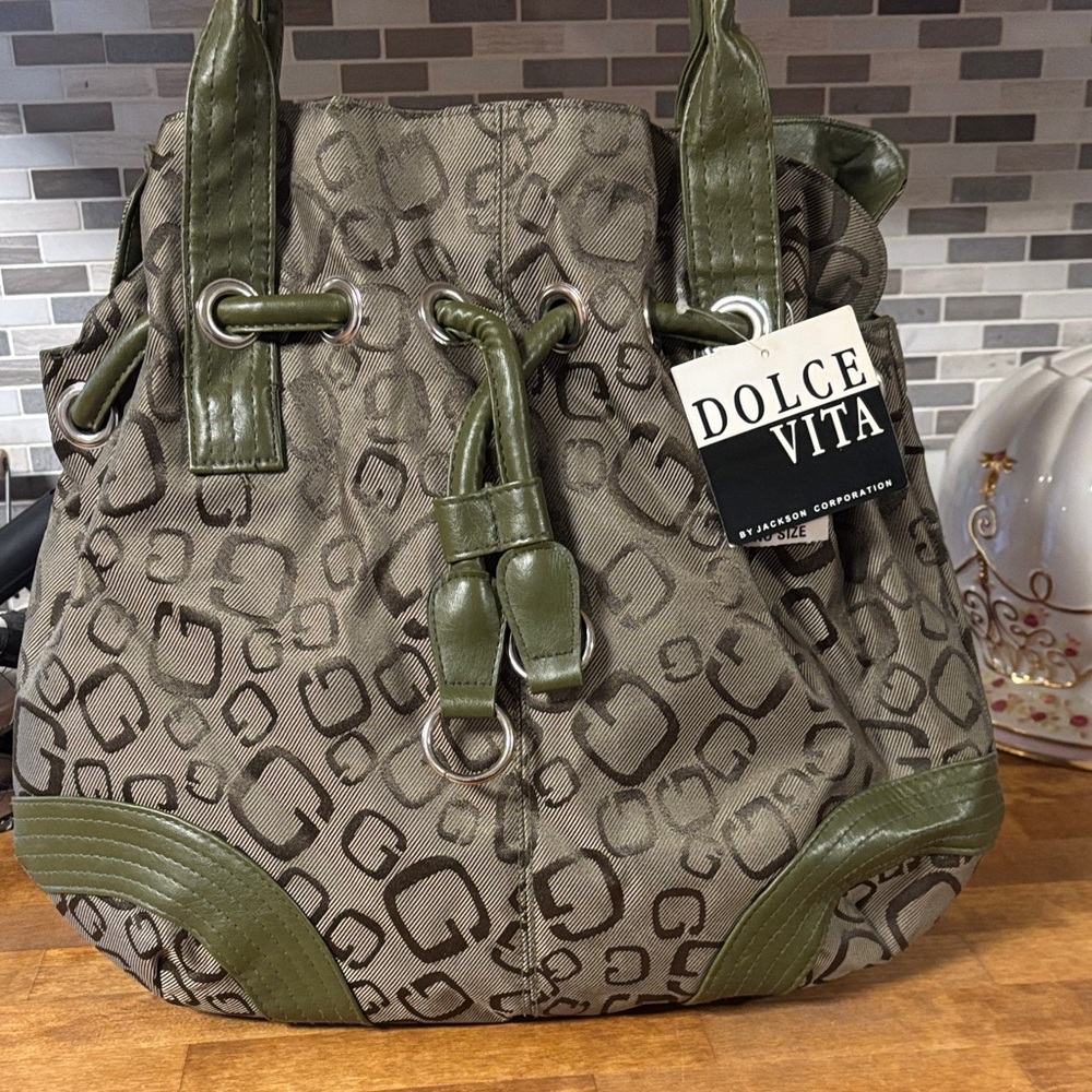 Dolce vintage Vita  Olive Shoulder Bag NWT ! Very roomy